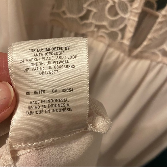 EUC Maeve Gauzy Cream Blouse (Anthropologie) - Picture 7 of 12
